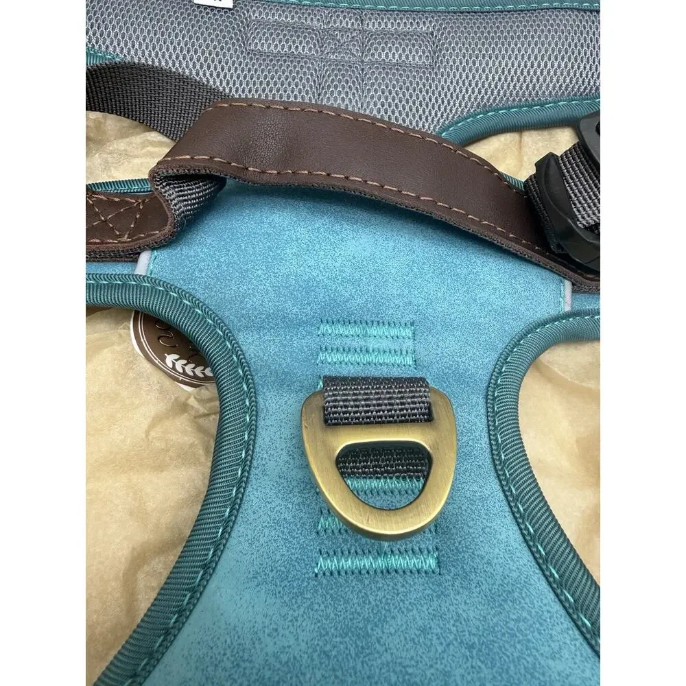 Akailea No Pull Dog Harness Medium Sized Dogstylish Pu Leather Vest Chest 22-27